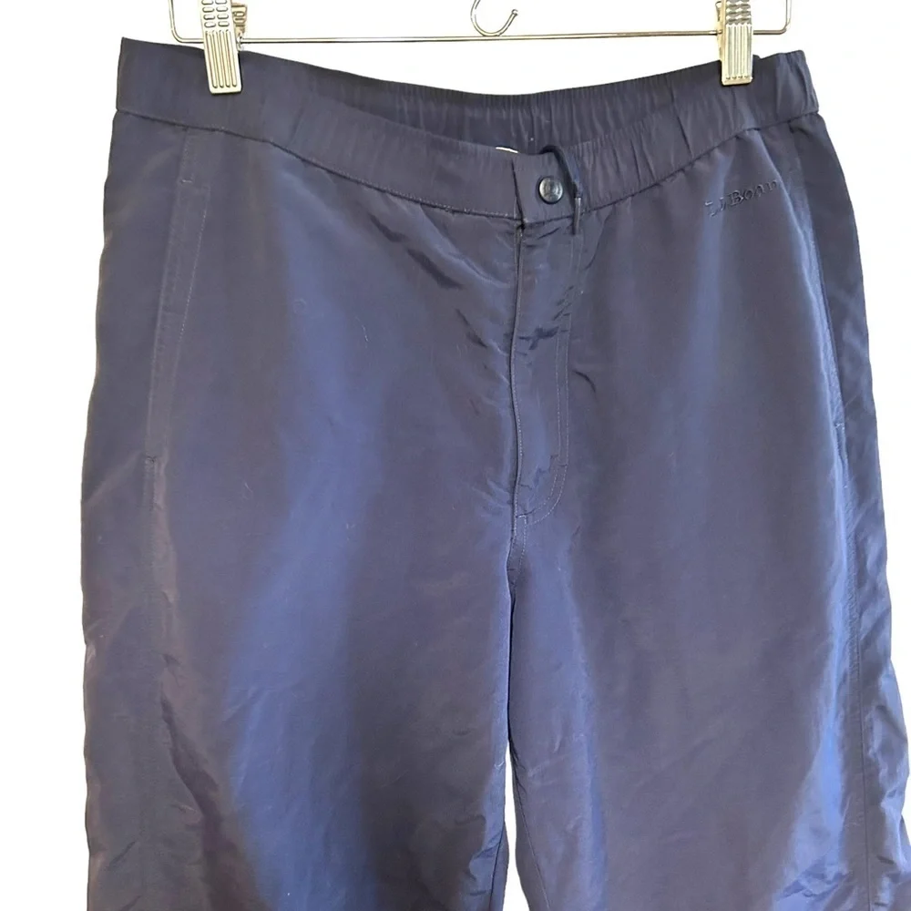 LL. Bean M‎ hiking outdoor pants ankle leg zip mesh lining navy